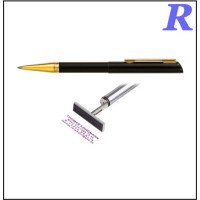 РУЧКА СТИЛУС З ШТАМПОМ, ЧОРНО-ЗОЛОТИЙ КОРПУС