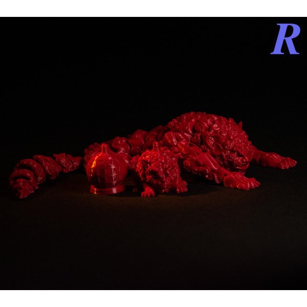 LION FOO (ЛІОН ФУ) 3Д Модель (red) ЛЕВ СТРАЖ 57*197*31 мм