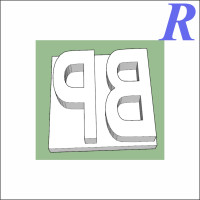 Кліше 3д пластик 10*10 мм 2х значне